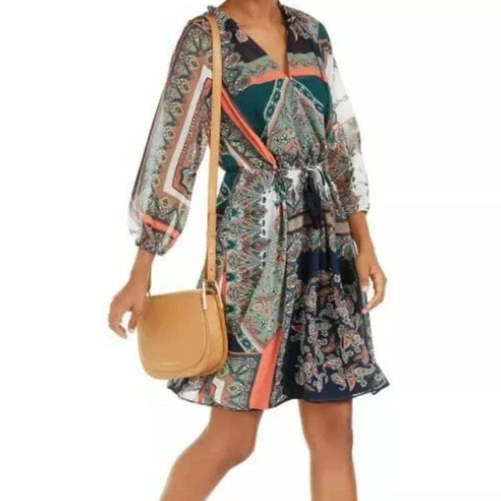 Tommy Hilfiger tassel tie dress with separate liner